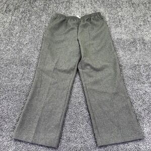 Alfred Dunner Pants Womens 16P Gray Dress Straight Leg Pull On Elastic Waist